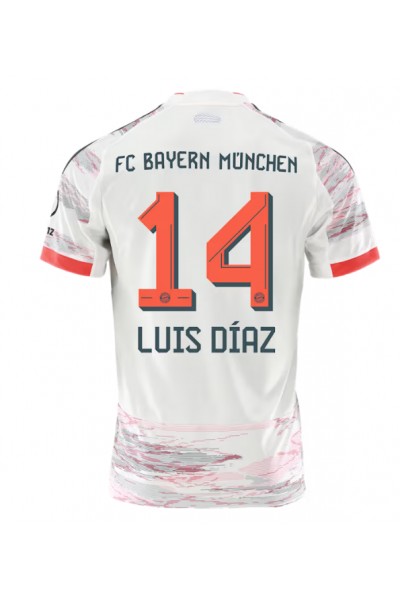Bayern Munich Luis Diaz #14 Jalkapallovaatteet Vieraspaita 2025-26 Lyhythihainen Bayern Munich Luis Diaz #14 Jalkapallovaatteet Vieraspaita 2025-26 Lyhythihainen